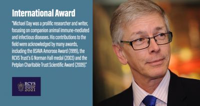 Professor Michael Day receives posthumous award from the RCVS